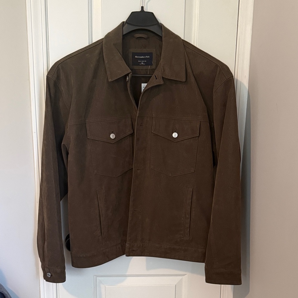 Abercrombie & Fitch Men's Tan Suede Jacket